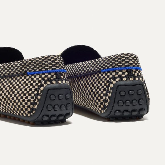 Rothy's Double Bit Driver in Classic Micro Check moc loafer - Picture 3 of 8
